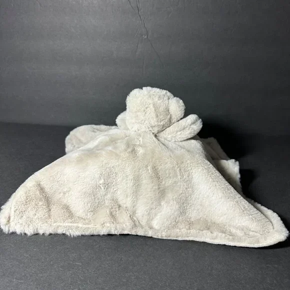 Okie Dokie Beige Taupe Teddy Bear Lovey Security Blanket Baby Plush Soft Toy - Picture 3 of 10